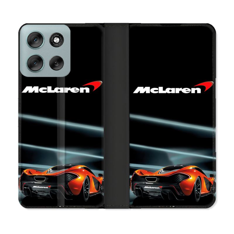 Housse cuir portefeuille Pour Motorola G56 5G Mc Laren