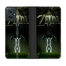 Housse cuir portefeuille Pour Motorola G55 5G Zelda