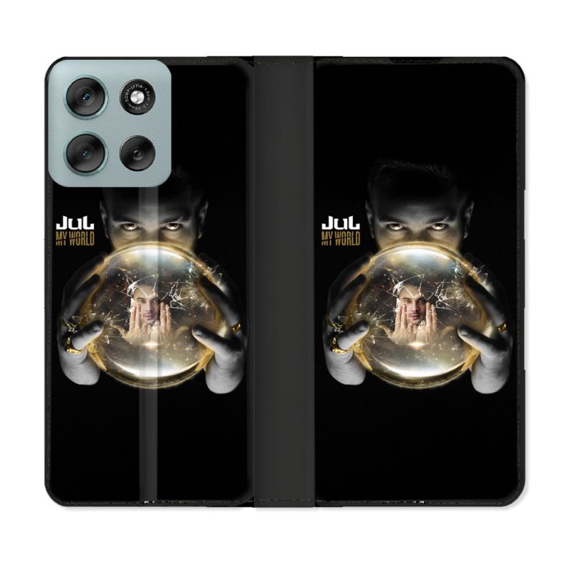 Housse cuir portefeuille Pour Motorola G56 5G Musique Jul Affiche