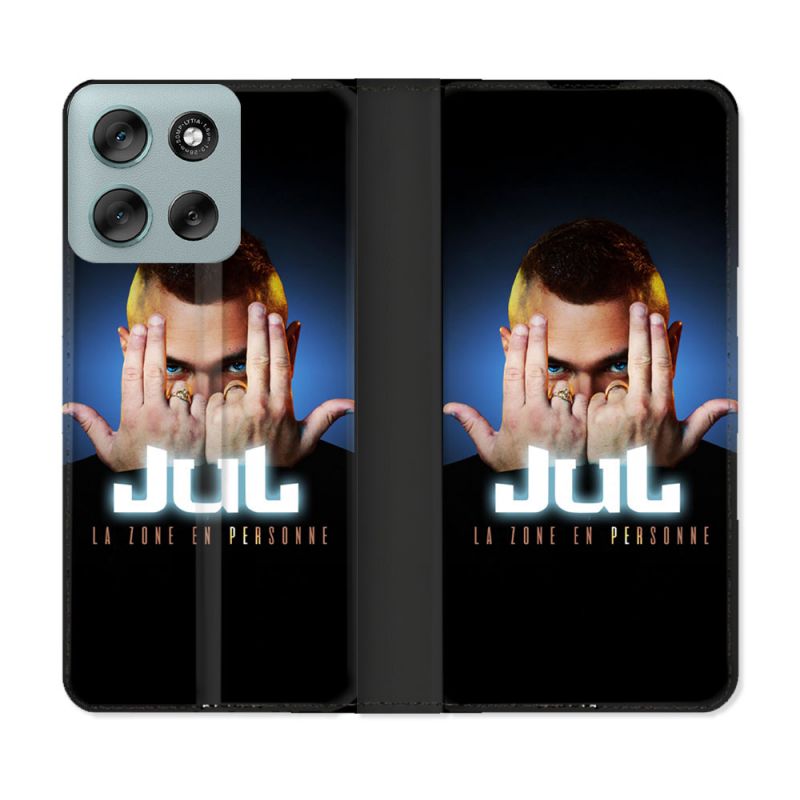 Housse cuir portefeuille Pour Motorola G56 5G Musique Jul Signe
