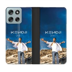 Housse cuir portefeuille Pour Motorola G56 5G Musique Kendji