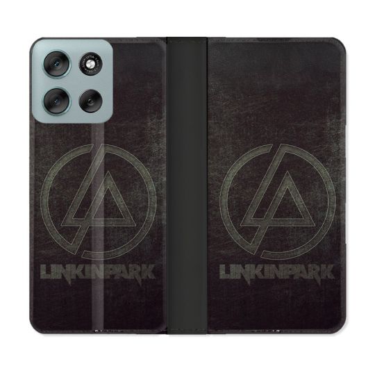 Housse cuir portefeuille Pour Motorola G56 5G Musique Rock Linkin Park