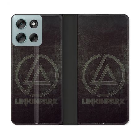 Housse cuir portefeuille Pour Motorola G56 5G Musique Rock Linkin Park