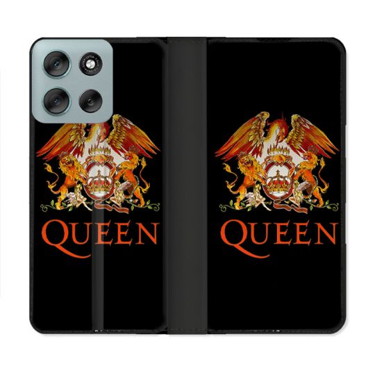 Housse cuir portefeuille Pour Motorola G56 5G Musique Rock Queen
