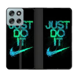 Housse cuir portefeuille Pour Motorola G56 5G Nike Just Do It