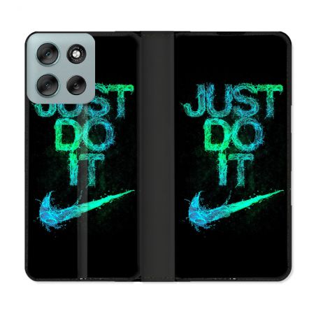 Housse cuir portefeuille Pour Motorola G56 5G Nike Just Do It
