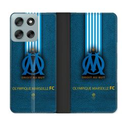 Housse cuir portefeuille Pour Motorola G56 5G Olympique Marseille OM Bande