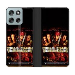 Housse cuir portefeuille Pour Motorola G56 5G Pirate Des Caraibes