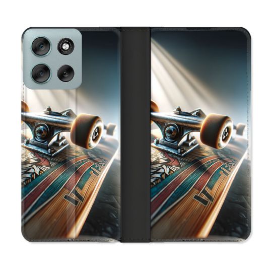 Housse cuir portefeuille Pour Motorola G56 5G Pokemon Pikachu Eclair