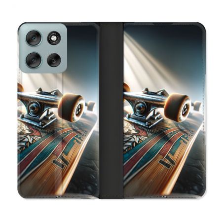 Housse cuir portefeuille Pour Motorola G56 5G Pokemon Pikachu Eclair