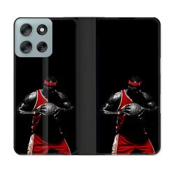 Housse cuir portefeuille Pour Motorola G56 5G Sport Basketeur