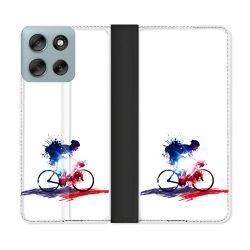 Housse cuir portefeuille Pour Motorola G56 5G Sport Cyclisme France