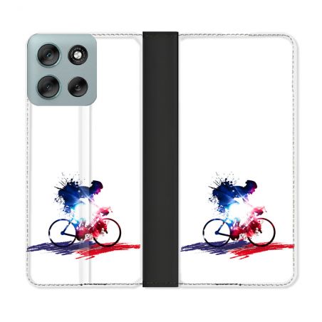 Housse cuir portefeuille Pour Motorola G56 5G Sport Cyclisme France