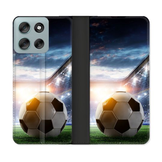 Housse cuir portefeuille Pour Motorola G56 5G Sport Football Stade