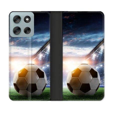 Housse cuir portefeuille Pour Motorola G56 5G Sport Football Stade