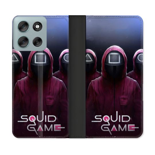 Housse cuir portefeuille Pour Motorola G56 5G Squid Game