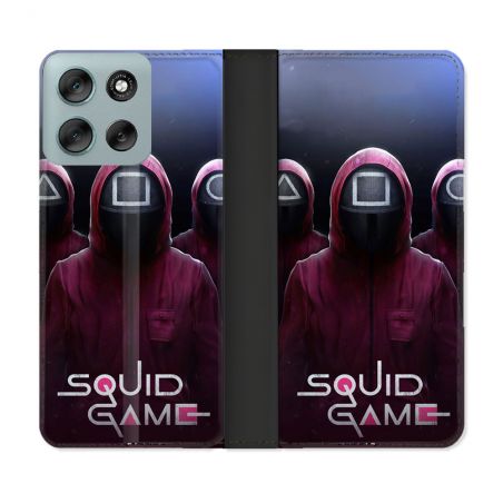 Housse cuir portefeuille Pour Motorola G56 5G Squid Game