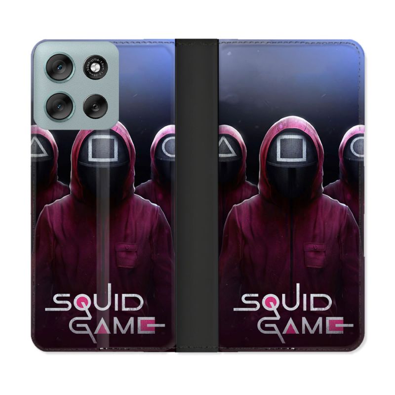 Housse cuir portefeuille Pour Motorola G56 5G Squid Game