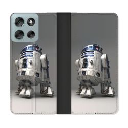 Housse cuir portefeuille Pour Motorola G56 5G Star Wars - R2D2