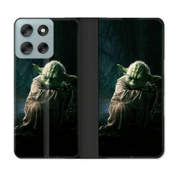 Housse cuir portefeuille Pour Motorola G56 5G Star Wars - Yoda sombre