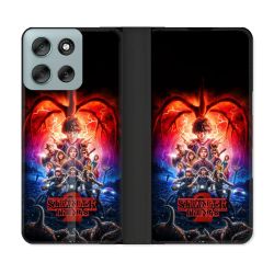 Housse cuir portefeuille Pour Motorola G56 5G Stranger Things Affiche 2