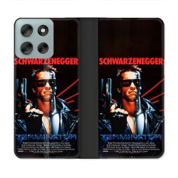Housse cuir portefeuille Pour Motorola G56 5G Terminator