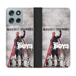 Housse cuir portefeuille Pour Motorola G56 5G The Boys Affiche
