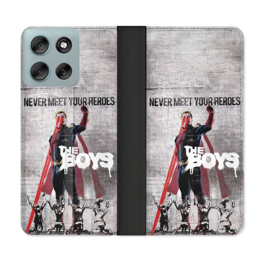 Housse cuir portefeuille Pour Motorola G56 5G The Boys Affiche