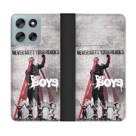 Housse cuir portefeuille Pour Motorola G56 5G The Boys Affiche