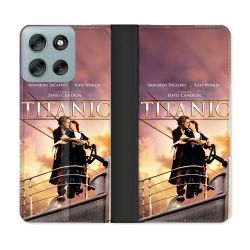 Housse cuir portefeuille Pour Motorola G56 5G Titanic