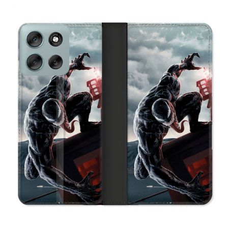 Housse cuir portefeuille Pour Motorola G56 5G Venom