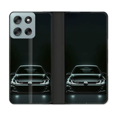 Housse cuir portefeuille Pour Motorola G56 5G Volkwagen Golf GTI