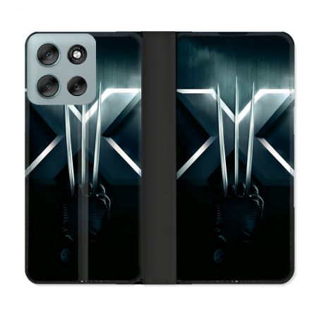 Housse cuir portefeuille Pour Motorola G56 5G Xmen