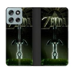 Housse cuir portefeuille Pour Motorola G56 5G Zelda