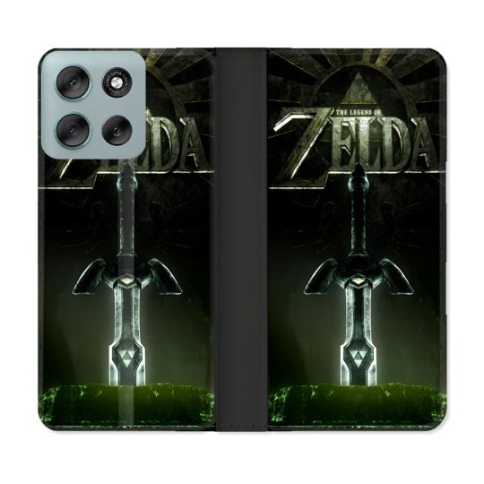 Housse cuir portefeuille Pour Motorola G56 5G Zelda