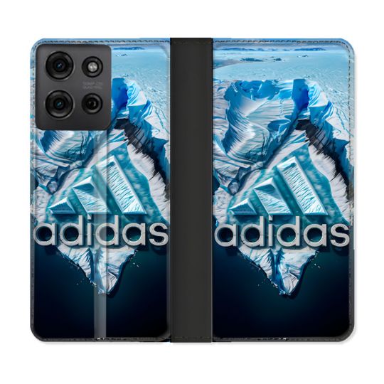 Housse cuir portefeuille Pour Motorola G75 5G Adidas Iceberg