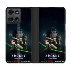 Housse cuir portefeuille Pour Motorola G75 5G Arcane Affiche