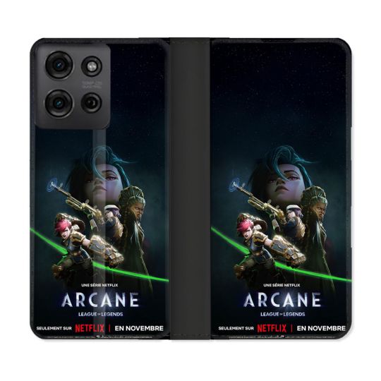 Housse cuir portefeuille Pour Motorola G75 5G Arcane Affiche