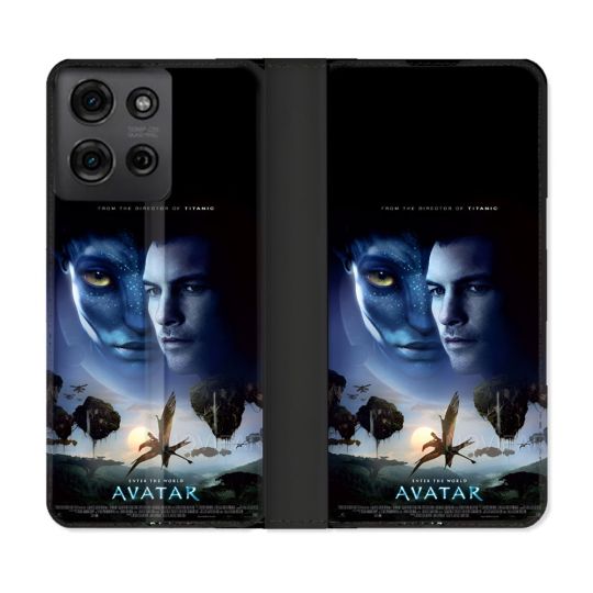 Housse cuir portefeuille Pour Motorola G75 5G Avatar