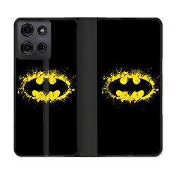 Housse cuir portefeuille Pour Motorola G75 5G Batman Logo