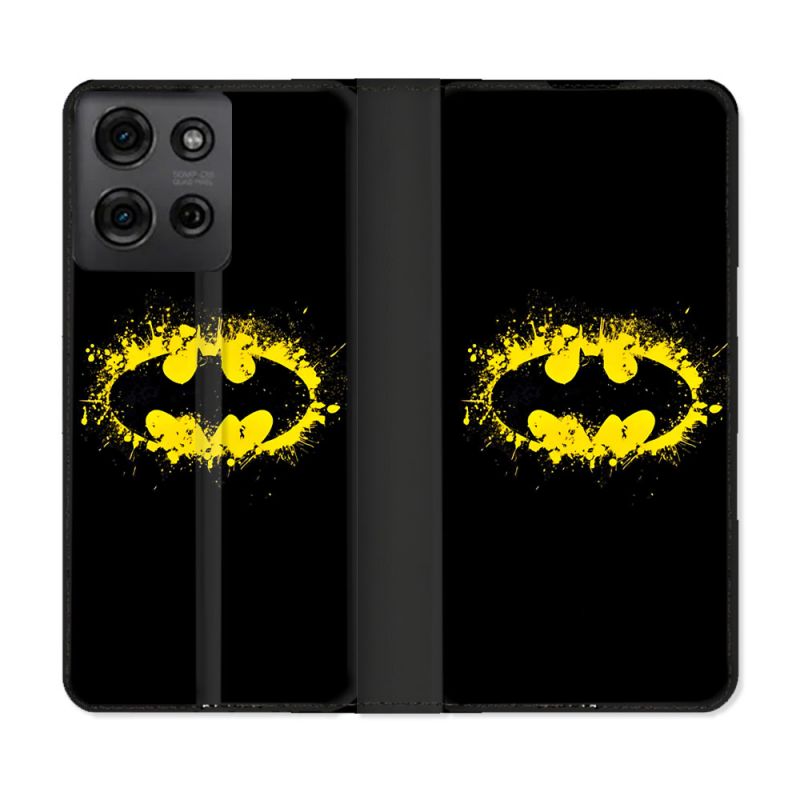 Housse cuir portefeuille Pour Motorola G75 5G Batman Logo