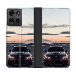 Housse cuir portefeuille Pour Motorola G75 5G BMW Serie