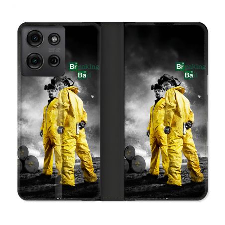 Housse cuir portefeuille Pour Motorola G75 5G Breaking Bad Affiche