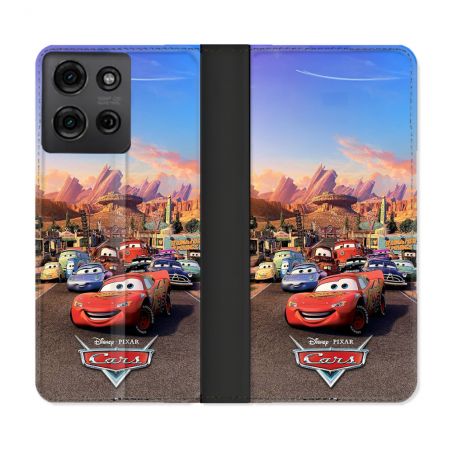 Housse cuir portefeuille Pour Motorola G75 5G Cars Affiche