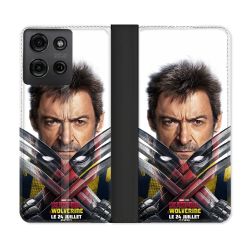 Housse cuir portefeuille Pour Motorola G75 5G Deadpool Affiche