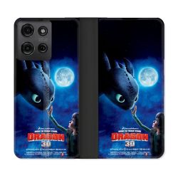 Housse cuir portefeuille Pour Motorola G75 5G Dragons Affiche
