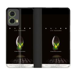 Housse cuir portefeuille Pour Motorola G85 5G Alien Affiche