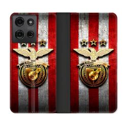 Housse cuir portefeuille Pour Motorola G75 5G Foot Benfica