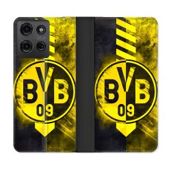 Housse cuir portefeuille Pour Motorola G75 5G Foot Dortmund