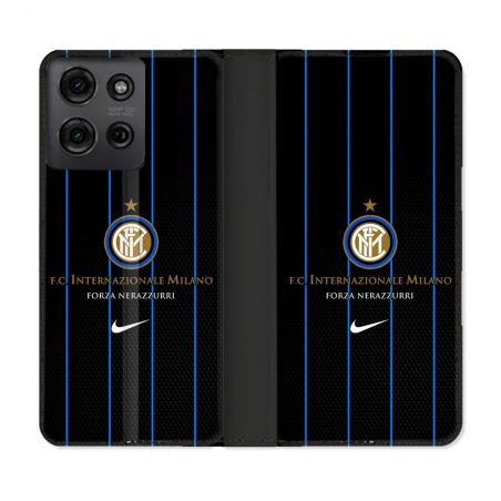 Housse cuir portefeuille Pour Motorola G75 5G Foot Inter Milan